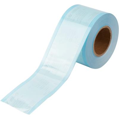 China 100mm*100mm Medical Heat Sealing Sterilization Gusseted Roll Pouch Bag BLUE for sale
