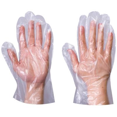 中国 Plastic Polythene HDPE PE Clear Disposable Gloves For Hospital And Household 販売のため