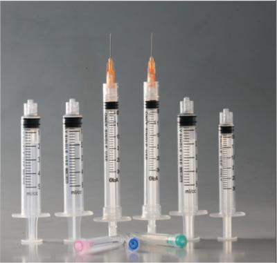 China Three Parts Luer Lock Disposable Injection Syringes Concentric Sterilized By EO for sale