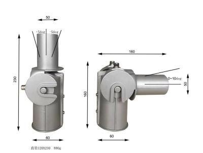 China Art-Unternehmen-Klammer-Arm des justierbaren Adapter-90°-180° klassischer für Straßenlaterne zu verkaufen