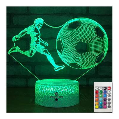 China Luz Dimmable Multiscene 5V 1A da noite da ilusão do diodo emissor de luz 3D do futebol do OEM à venda