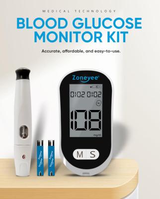 China Handhold Easy Operation Large Font Diabetes Monitor Blood Sugar Glucometer for sale