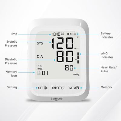 China Zoneyee OEM/ODM Black Home Health Care Blood Pressure Monitor Hot Seller Blood Pressure Monitor for sale