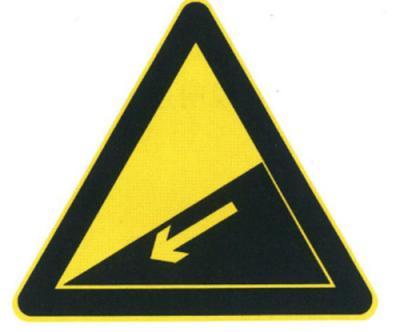 China Steep slope sign for sale