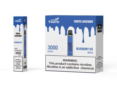 중국 Fruit Flavour Yuoto Luscious 5% Nicotine Disposable Vape Pen 3000 Puffs 판매용