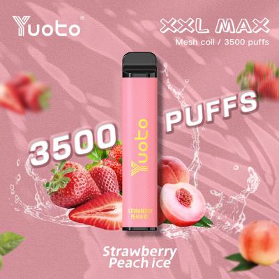 중국 hot sale Yuoto XXL MAX 3500 Puffs Disposable Vape strawberry peach flavors 판매용