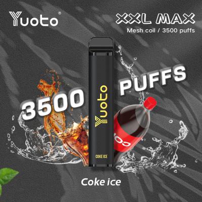 China Original Yuoto vape pod XXL MAX 3500 Puffs E Cigarette coke ice flavors for sale
