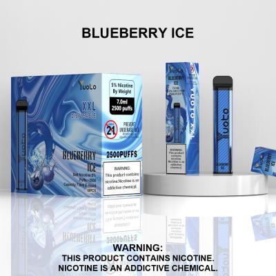 China Wholesale Vape Pen 2022 New Design Disposable Vaporizer with Lowest Price 7ml E-Liquid 1200mAh Battery Blueberry Ice for sale