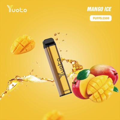 China Yuoto xxl 2500 Puffs Disposable Vape Pod Mango ice Flavor  7ml Ejuice 1200mAh Battery from China Factory for sale