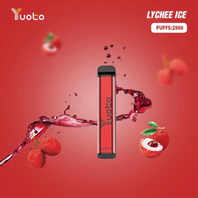 중국 Yuoto XXL  2500 Puffs disposable Vape pen  Lychee ice with 7ml E-Liquid Fast Shipping Dubai 판매용