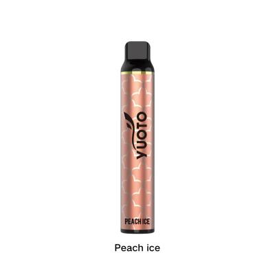 China Yuoto Best Disposable Vape 2022 Peach Ice Luscious Wholesale Europe 3000 Puffs 50mg Nicotine for sale