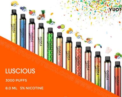 China Hot Sales Wholesale Vape Pen Pod Starter Kit Yuoto Luscious 3000 Puffs Disposable E Vape Electronic Cigarette Vape Pod à venda