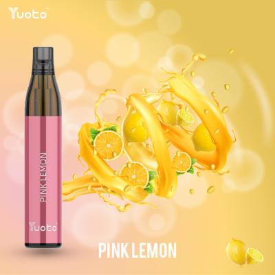 China 400mAh Battery Yuoto Bottlemax 600 Puffs Disposable Vapes Hookahs 2ml Pink Lemon for sale