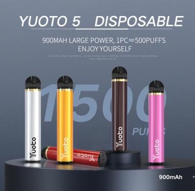 Chine Stainless Steel Yuoto Brand 1500 Puffs Bar 16 Kinds Fruity Flavors à vendre