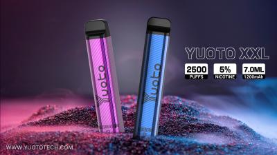 China Yuoto popular Vape con la sal de alta calidad Vape disponible Yuoto original de la nicotina del 5% 2500 soplos Vape Ecigs en venta