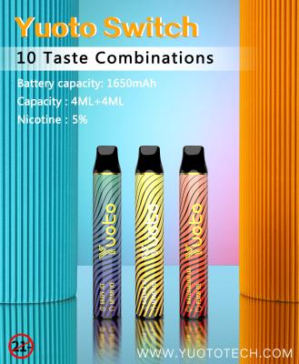 China Capacidad disponible del jugo de Vape 4ML+4ML E de los soplos dobles del sabor 3000 en venta