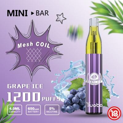 Chine Capacité du souffle 4ml du stylo 1200 de Yuoto Mini Bar Disposable Vape à vendre