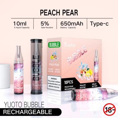China Peach ice Yuoto Bubble , 4000 puffs mesh coils Blueberry Vape Pods for sale