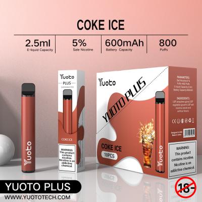 China Bar Relaxation 800 Puffs Vape OEM SS304 PCTG PC Body Material for sale