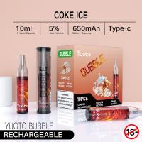 China 650 mah Yuoto Disposable Vape Refill 4000 puffs coke ice flavor for sale