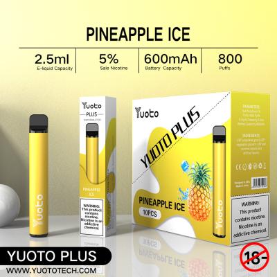 China delicate pre filled Vape 800 Puffs 2.5ml liquid 600mah battery for sale