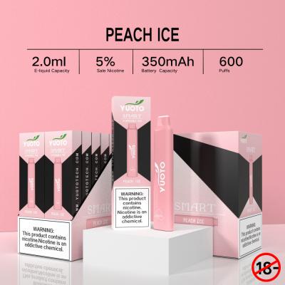 China 1pack/23g Yuoto 600 Puffs Vape 12 Flavors Disposable Pod System Pink Ice for sale