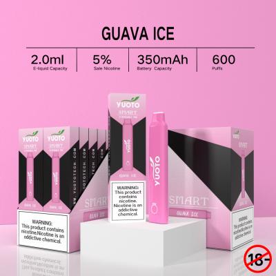 China Vaper To Smoking Yuoto Smart Disposable Pod System Guava Ice 600 Puffs 12 Colors for sale
