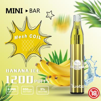 China Mesh Coil Yuoto MiniBar 1200 Puff Disposable Vape 2% 5% Nicotine 7W-12W for sale