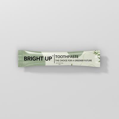 China 6g Small Size Mint Flavor Toothpaste Twice One Day Paper Bag Packing Degradable for sale
