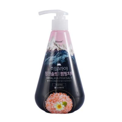 China dientes florales de la fragancia de la crema dental rosada Himalayan de la sal 285G que blanquean la crema batida de limpiamiento en venta