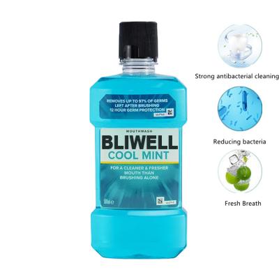 China Adult Alcohol Free Antibacterial Mouthwash 500ml Mild Mint Mouthwash for sale