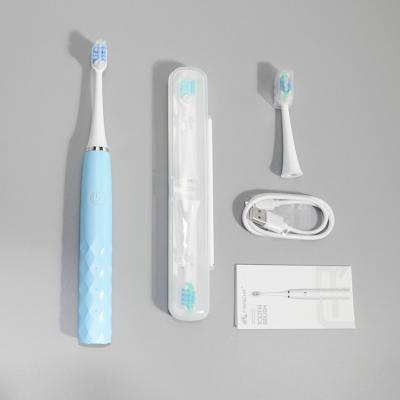 China 4 Brush Heads Lightweight Electric Rechargeable Sonic Toothbrush With Smart Timer for sale