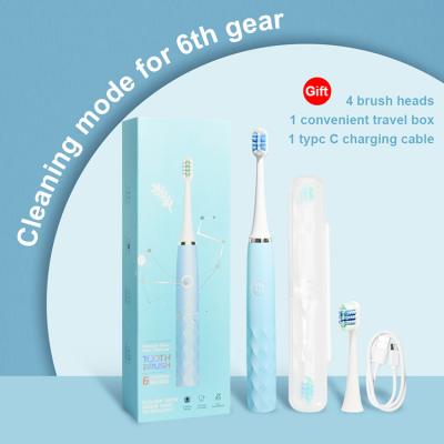 China O interruptor chave clareando elétrico da escova de dentes uma aprecia 6 tipos DE OEM da escova de dentes dos cuidados dentários e de estoque à venda