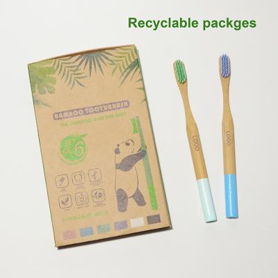 China ISO 100% Biodegradable Bamboo Charcoal Toothbrush Family Set 6pcs OEM for sale
