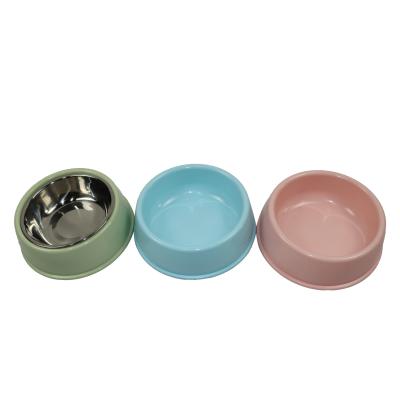 China Small Stainless Steel Pet Bowls With Lids Thickened Medium Single Dog Cat Food Water Feeding 17.5x15x6cm for sale