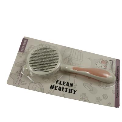 China Deodorant Stainless Steel Pet Comb Brush Universal  Hair Removal Corner Massage Cat Brush 108g for sale