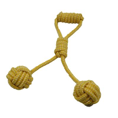 China Puppy Durable Pet Toys Indestructible Two Knots Training Natural 40cm for sale