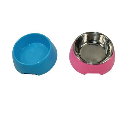 China Heavy Duty Stainless Steel Dog Bowls Anti Spill Cat Pet Single 7 Inch 6.5 Inch 8-Inch for sale