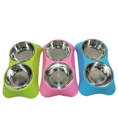 China Xxl Xl Stainless Steel Dog Bowls For 2 Dogs Big Personalized Feeder Double 10 Inch 11 Inch 12 Inch for sale