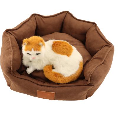 China Orthopedic Comfortable Pet Bed Anti Slip Bottom Sofa Shaped Canvas Dog Bed 47CM 51CM for sale
