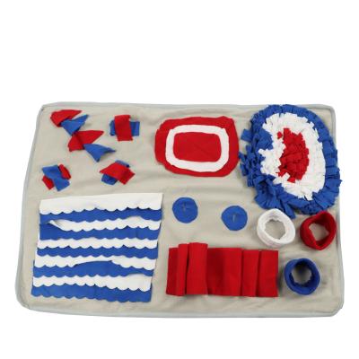 China Diy Food Dog Feeding Mat Puzzle Treat Pet Sniffing Mat Enrichment Game 75cm for sale