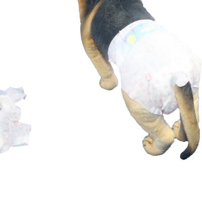 中国 柔らかい綿の子犬はメス犬のための使い捨て可能なペットおむつの調節可能なウエストにパッドを入れる 販売のため