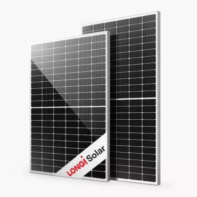 중국 550w 모노럴 태양 전지판 반쪽 전지 단결정성 실리콘 론지 솔라 모듈 전력 공급 시스템 판매용