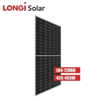 China El mono panel solar facial LR4-72HPH-450M 166m m al por mayor cristalino polivinílico de Longi 450w de la media célula en venta