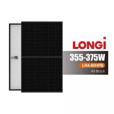 Китай Longi High Efficient Solar Panel PV Module HI Mo 4m LR4-60HPB 355-375M All Black For Home продается