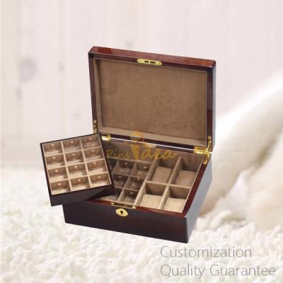 China Luxury Good Quality High Gloss Burlwood Men's Gadgets Accessories Jewelry Watch Organizer Box , Personalized Logo Brand. for sale