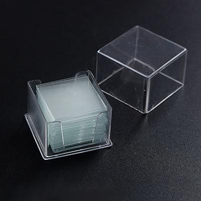 China Easy Use Square Lab Microscopy Rectangular Glass Microscope Cover Slides Glass Cover Slides for sale