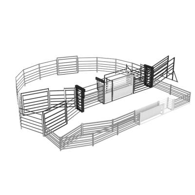 China 5.8m-12m Gi Pipe Oval Round Galvanized Livestock Fencing 1.8mx2.1m for sale