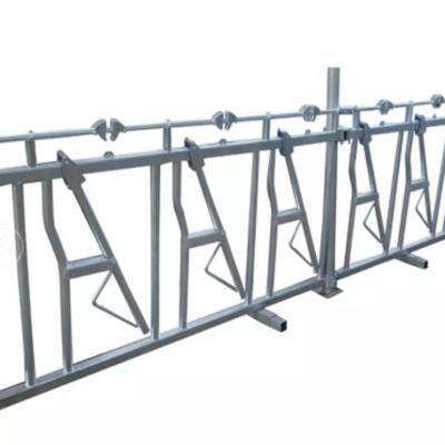 China 50*40*3mm Square Tube Cow Headlock 0.9m High ABS PP Steel For Horse Stable for sale