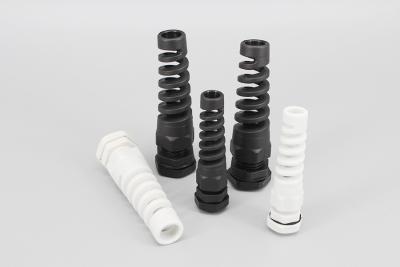 China CE Approved nylon PA material black and grey color IP68 spiral Waterproof PG Cable Glands With Strain Relief for sale